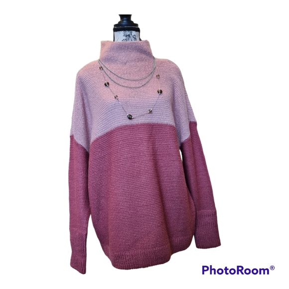 NWT Cloth by RD Colourblock Mock Neck Sweater - Picture 5 of 9